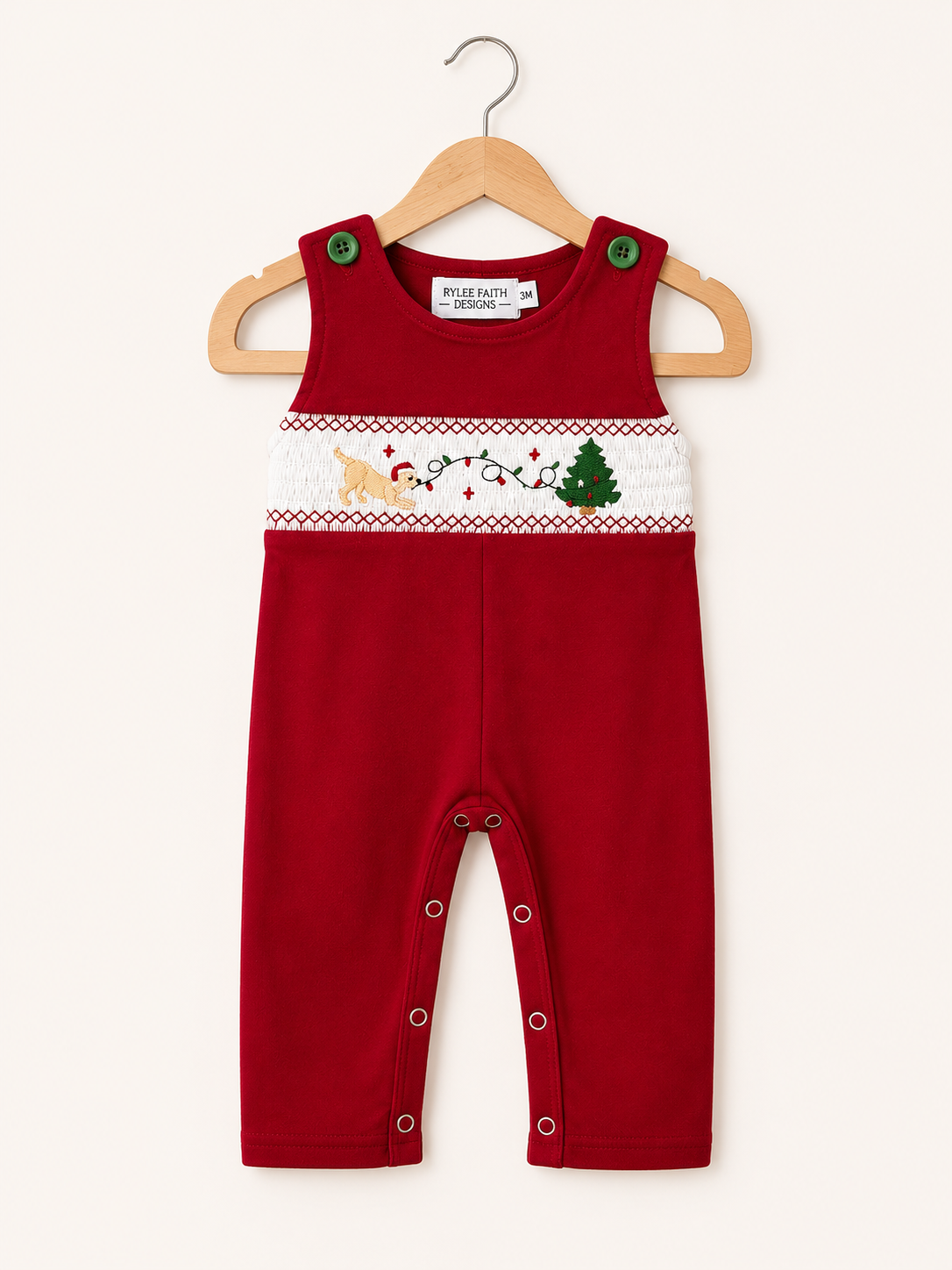 Boys Christmas Smocked Long All
