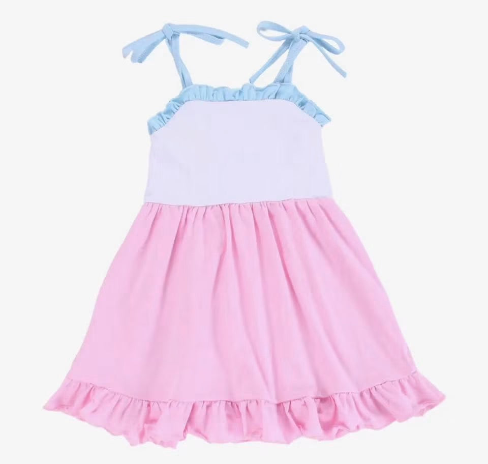 Blank Pink, Blue, & White Dress