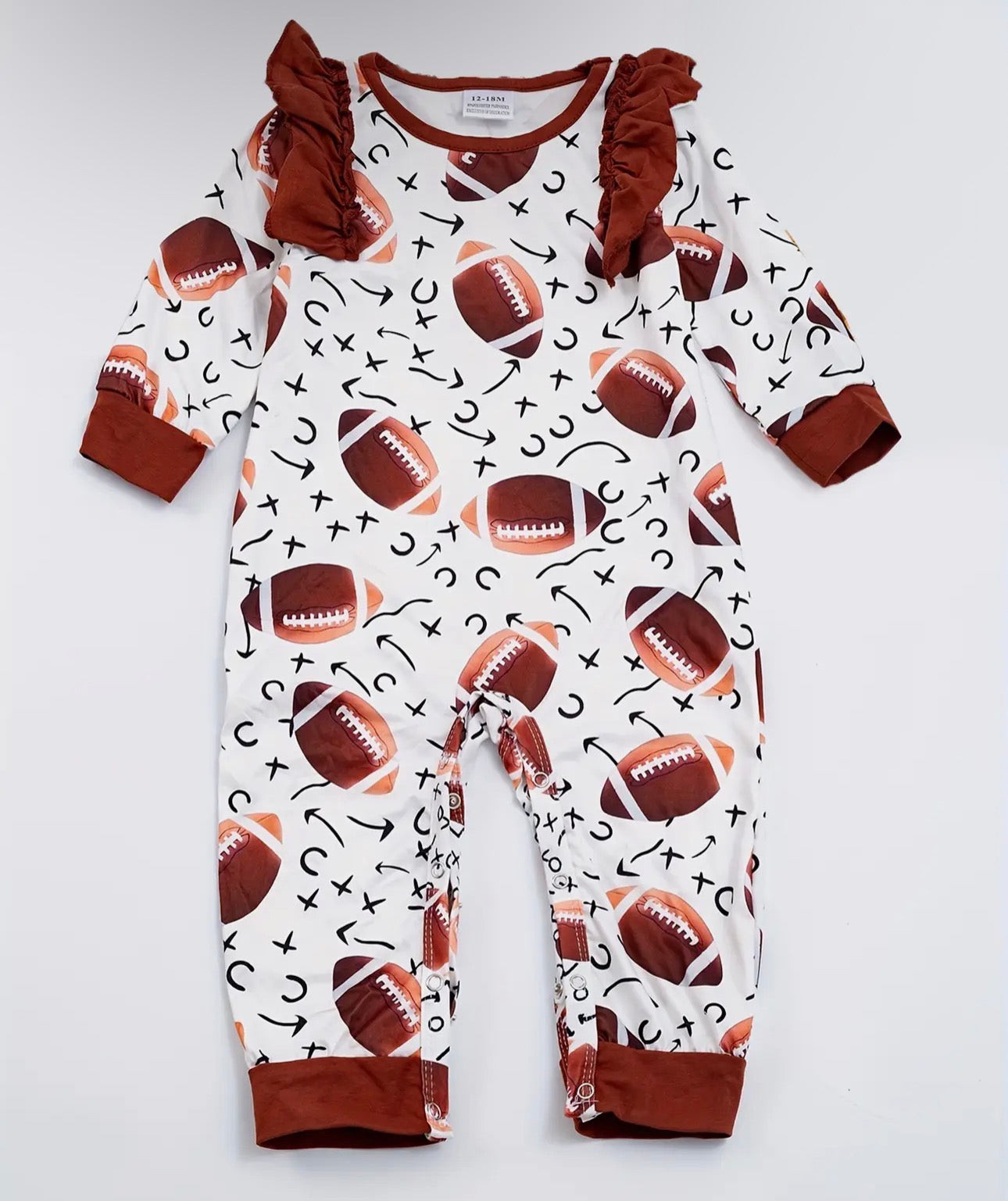 Girl Football Romper