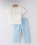 Blue Smocked Church Christ Bishop Christening Toddler Boys' Set