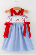 Baseball Smocked Dress
