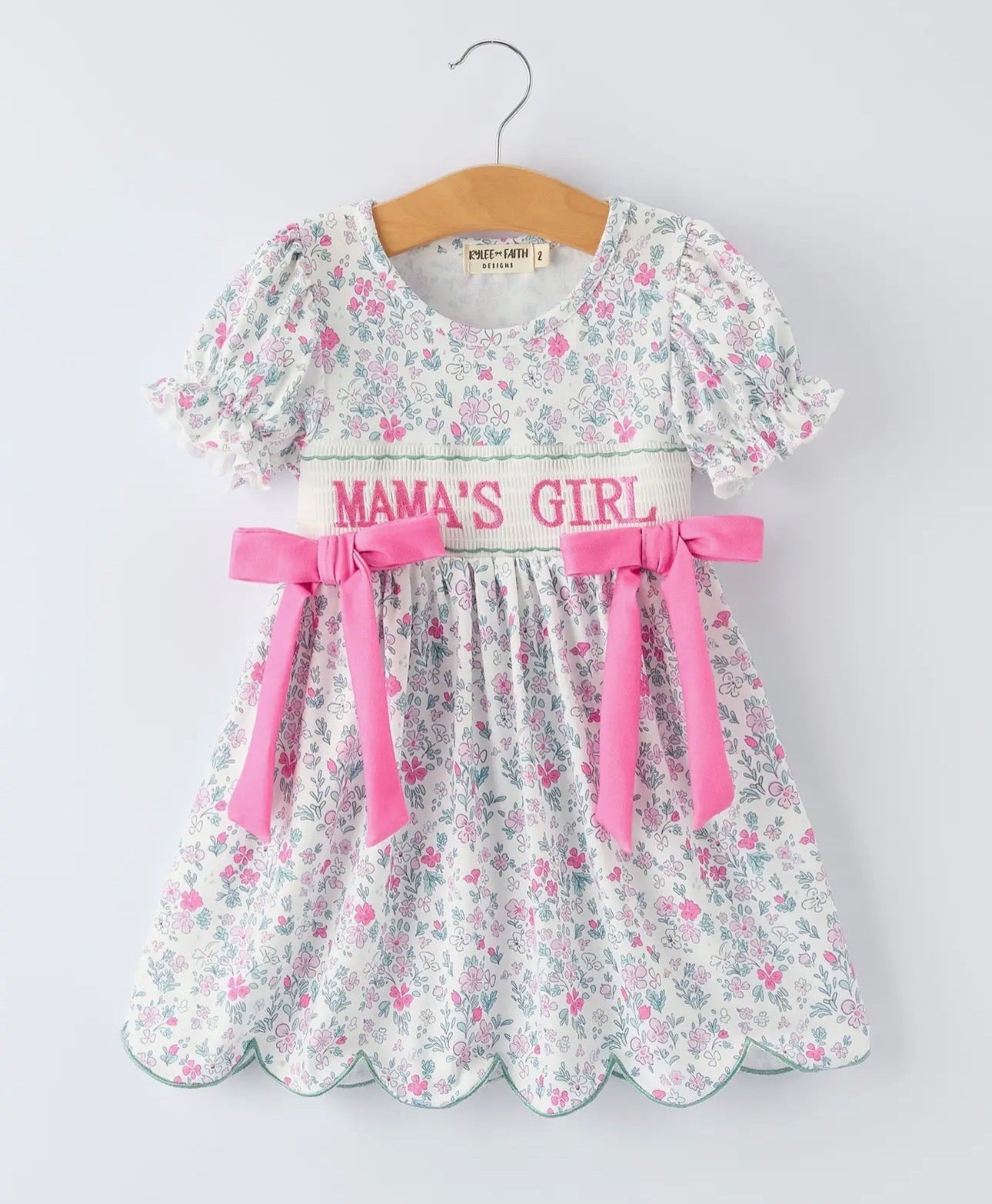 "Mama's Girl" Smocked Baby Girls Dress