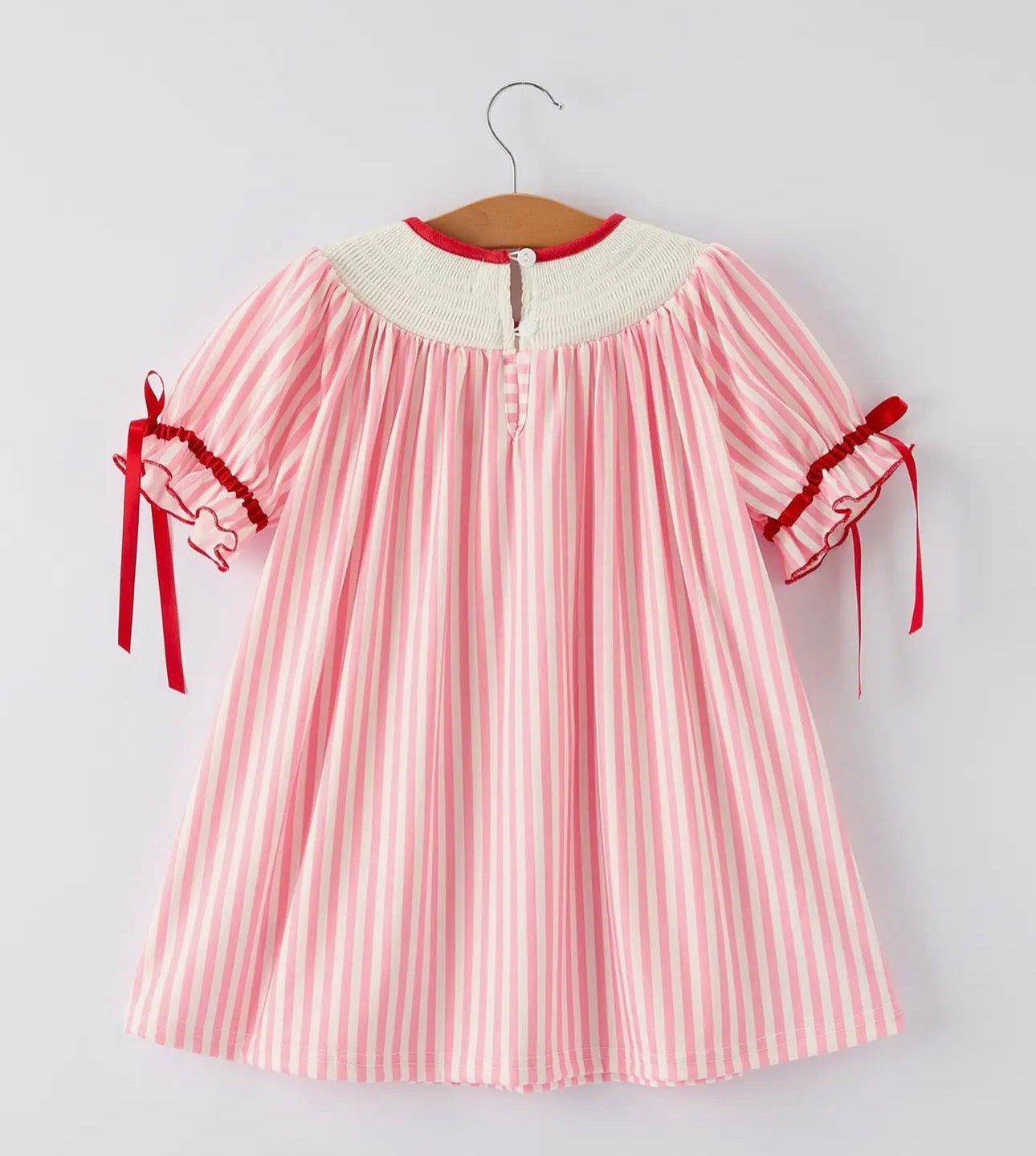 Girls Summer Baseball Embroidered Dress- Pink Casual Outfit