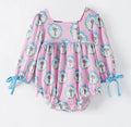 Coquette Crosses & Tied Sleeves Infant Romper