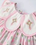 Floral Smocked Peter Pan Scalloped Collar Dress
