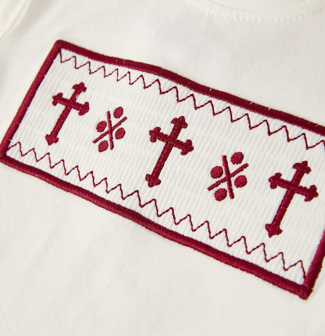 Dark Red Smocked Church Christ Bishop Boys' Set