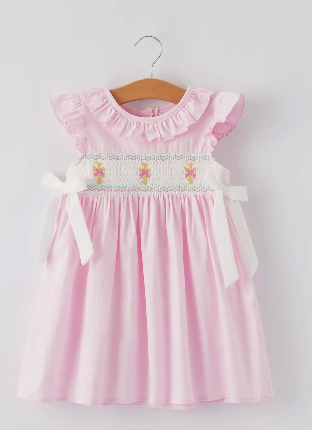 Pink Smocked Church Christ Bishop Dress