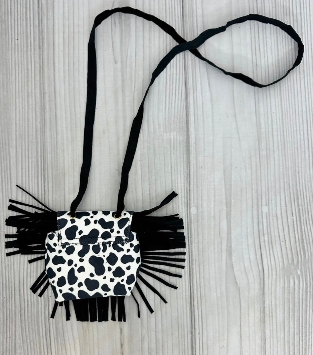 Girls Cow Fringe Purse