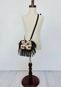 Girls Cowhide Fringe Purse